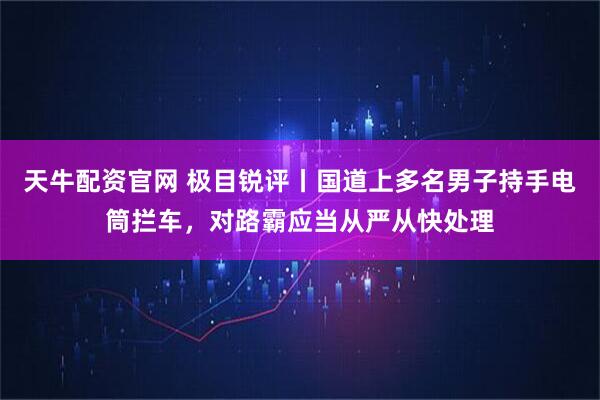 天牛配资官网 极目锐评丨国道上多名男子持手电筒拦车，对路霸应当从严从快处理