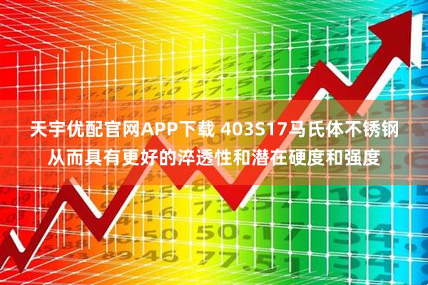 天宇优配官网APP下载 403S17马氏体不锈钢从而具有更好的淬透性和潜在硬度和强度