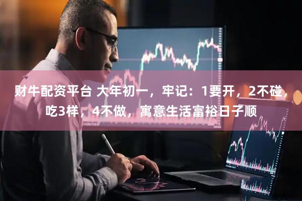 财牛配资平台 大年初一，牢记：1要开，2不碰，吃3样，4不做，寓意生活富裕日子顺
